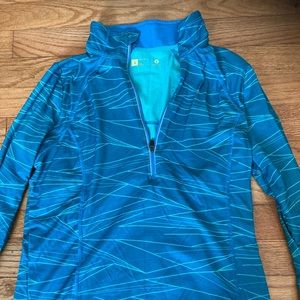 Long sleeve athletic top, sweat wicking